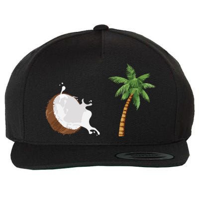 Coconut Tree Meme Patriotic Kamala Statement Usa Democrat Wool Snapback Cap