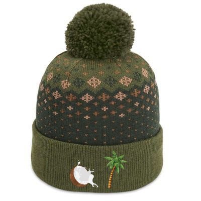 Coconut Tree Meme Patriotic Kamala Statement Usa Democrat The Baniff Cuffed Pom Beanie