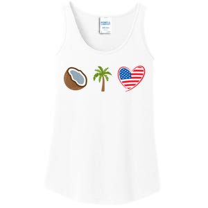 Coconut Tree Meme Patriotic Kamala Statement Usa Democrat Ladies Essential Tank