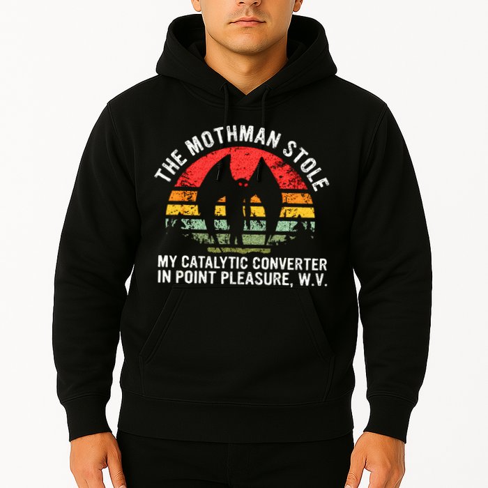Cryptid The Mothman Stole My Catalytic Converter In Point Hoodie