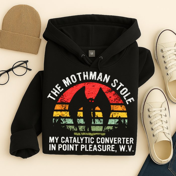 Cryptid The Mothman Stole My Catalytic Converter In Point Hoodie