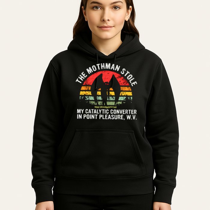 Cryptid The Mothman Stole My Catalytic Converter In Point Hoodie