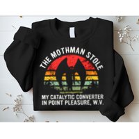 Cryptid The Mothman Stole My Catalytic Converter In Point Sweatshirt