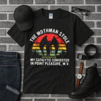 Cryptid The Mothman Stole My Catalytic Converter In Point Tall T-Shirt