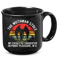 Cryptid The Mothman Stole My Catalytic Converter In Point 15oz Campfire Ceramic Mug