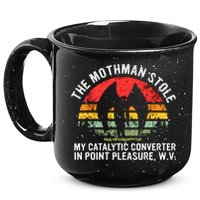 Cryptid The Mothman Stole My Catalytic Converter In Point 15oz Campfire Ceramic Mug