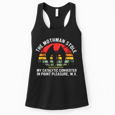 Cryptid The Mothman Stole My Catalytic Converter In Point Womens Tank Top