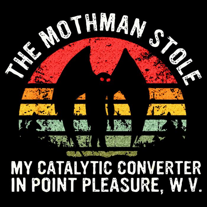 Cryptid The Mothman Stole My Catalytic Converter In Point Pom Pom 12in Knit Beanie