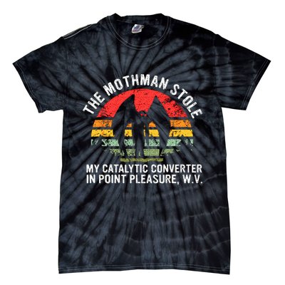 Cryptid The Mothman Stole My Catalytic Converter In Point Tie-Dye T-Shirt