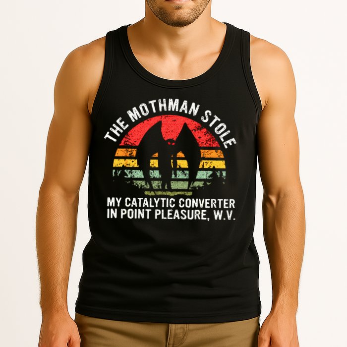 Cryptid The Mothman Stole My Catalytic Converter In Point Tank Top