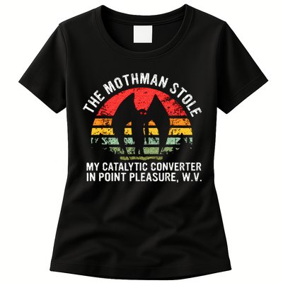 Cryptid The Mothman Stole My Catalytic Converter In Point Womens T-Shirt