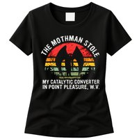 Cryptid The Mothman Stole My Catalytic Converter In Point Womens T-Shirt