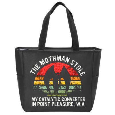 Cryptid The Mothman Stole My Catalytic Converter In Point Zip Tote Bag
