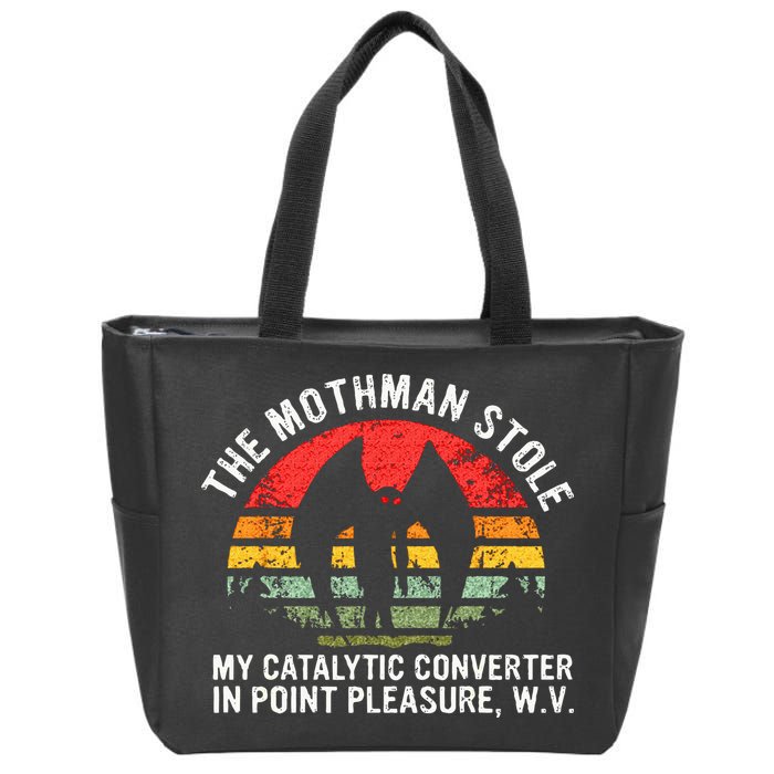 Cryptid The Mothman Stole My Catalytic Converter In Point Zip Tote Bag