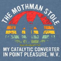 Cryptid The Mothman Stole My Catalytic Converter In Point Garment-Dyed Sweatshirt