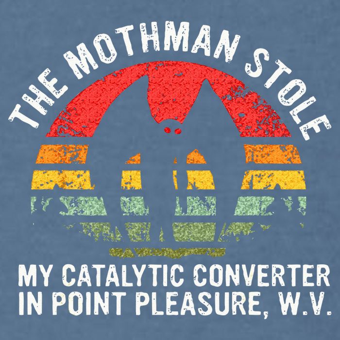 Cryptid The Mothman Stole My Catalytic Converter In Point Garment-Dyed Sweatshirt