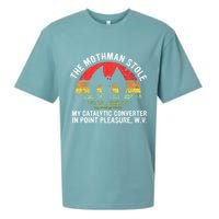 Cryptid The Mothman Stole My Catalytic Converter In Point Sueded Cloud Jersey T-Shirt