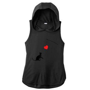 Cat Toy Meaningful Gift Valentine's Day Funny Gift For Her Or For Him Cute Gift Ladies PosiCharge Tri-Blend Wicking Draft Hoodie Tank