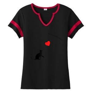 Cat Toy Meaningful Gift Valentine's Day Funny Gift For Her Or For Him Cute Gift Ladies Halftime Notch Neck Tee