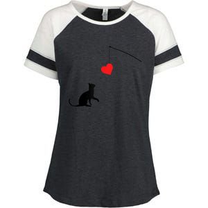 Cat Toy Meaningful Gift Valentine's Day Funny Gift For Her Or For Him Cute Gift Enza Ladies Jersey Colorblock Tee