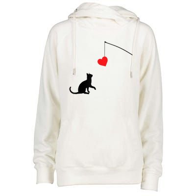 Cat Toy Meaningful Gift Valentine's Day Funny Gift For Her Or For Him Cute Gift Womens Funnel Neck Pullover Hood