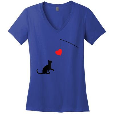 Cat Toy Meaningful Gift Valentine's Day Funny Gift For Her Or For Him Cute Gift Women's V-Neck T-Shirt