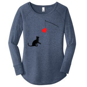 Cat Toy Meaningful Gift Valentine's Day Funny Gift For Her Or For Him Cute Gift Women's Perfect Tri Tunic Long Sleeve Shirt