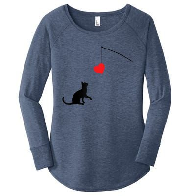 Cat Toy Meaningful Gift Valentine's Day Funny Gift For Her Or For Him Cute Gift Women's Perfect Tri Tunic Long Sleeve Shirt