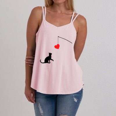 Cat Toy Meaningful Gift Valentine's Day Funny Gift For Her Or For Him Cute Gift Women's Strappy Tank