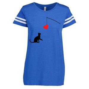 Cat Toy Meaningful Gift Valentine's Day Funny Gift For Her Or For Him Cute Gift Enza Ladies Jersey Football T-Shirt