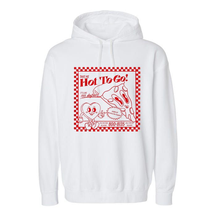 Chappell The Midwest Call Me Hot Retro Pizza Hot To Go Garment-Dyed Fleece Hoodie