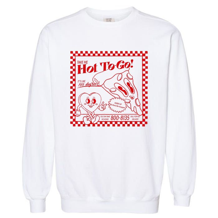 Chappell The Midwest Call Me Hot Retro Pizza Hot To Go Garment-Dyed Sweatshirt