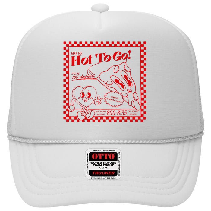 Chappell The Midwest Call Me Hot Retro Pizza Hot To Go High Crown Mesh Back Trucker Hat