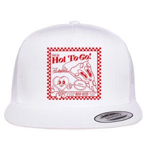 Chappell The Midwest Call Me Hot Retro Pizza Hot To Go Flat Bill Trucker Hat