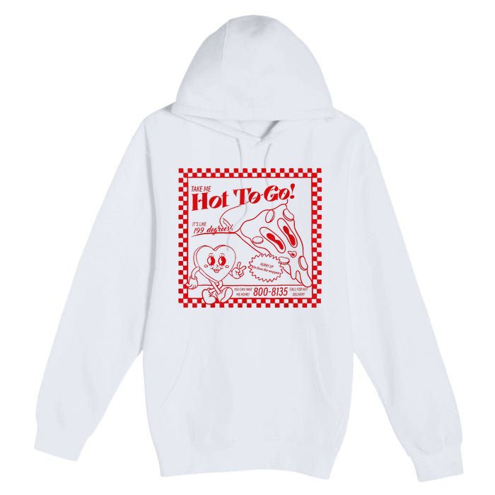 Chappell The Midwest Call Me Hot Retro Pizza Hot To Go Premium Pullover Hoodie