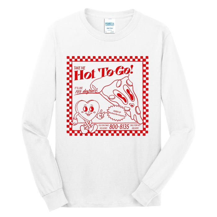 Chappell The Midwest Call Me Hot Retro Pizza Hot To Go Tall Long Sleeve T-Shirt