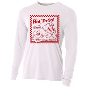 Chappell The Midwest Call Me Hot Retro Pizza Hot To Go Cooling Performance Long Sleeve Crew