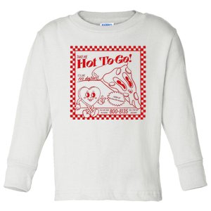 Chappell The Midwest Call Me Hot Retro Pizza Hot To Go Toddler Long Sleeve Shirt