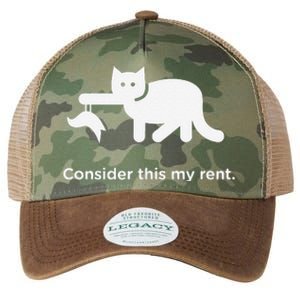 Consider This My Rent Funny Cute Cat Legacy Tie Dye Trucker Hat