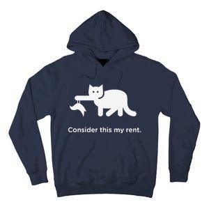 Consider This My Rent Funny Cute Cat Tall Hoodie