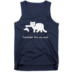 Consider This My Rent Funny Cute Cat Tank Top