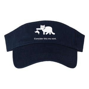 Consider This My Rent Funny Cute Cat Valucap Bio-Washed Visor