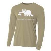 Consider This My Rent Funny Cute Cat Cooling Performance Long Sleeve Crew