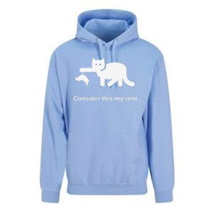 Consider This My Rent Funny Cute Cat Unisex Surf Hoodie