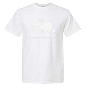 Consider This My Rent Funny Cute Cat Garment-Dyed Heavyweight T-Shirt