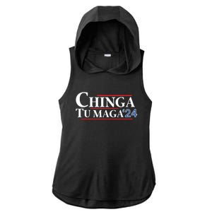 Chinga Tu Maga 24 Ladies PosiCharge Tri-Blend Wicking Draft Hoodie Tank