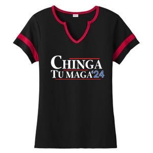 Chinga Tu Maga 24 Ladies Halftime Notch Neck Tee