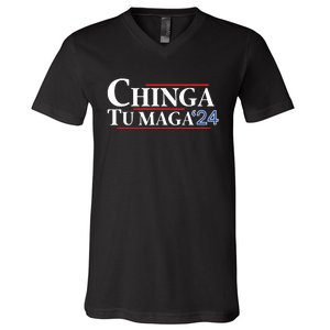 Chinga Tu Maga 24 V-Neck T-Shirt