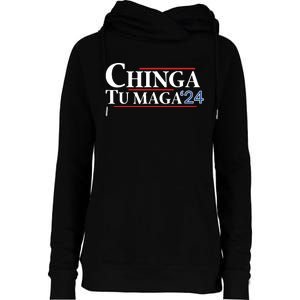 Chinga Tu Maga 24 Womens Funnel Neck Pullover Hood