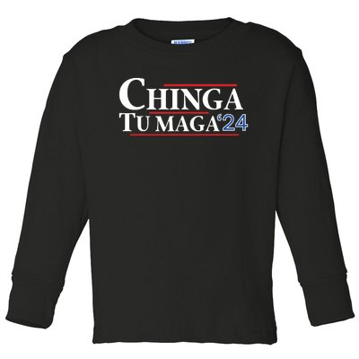 Chinga Tu Maga 24 Toddler Long Sleeve Shirt